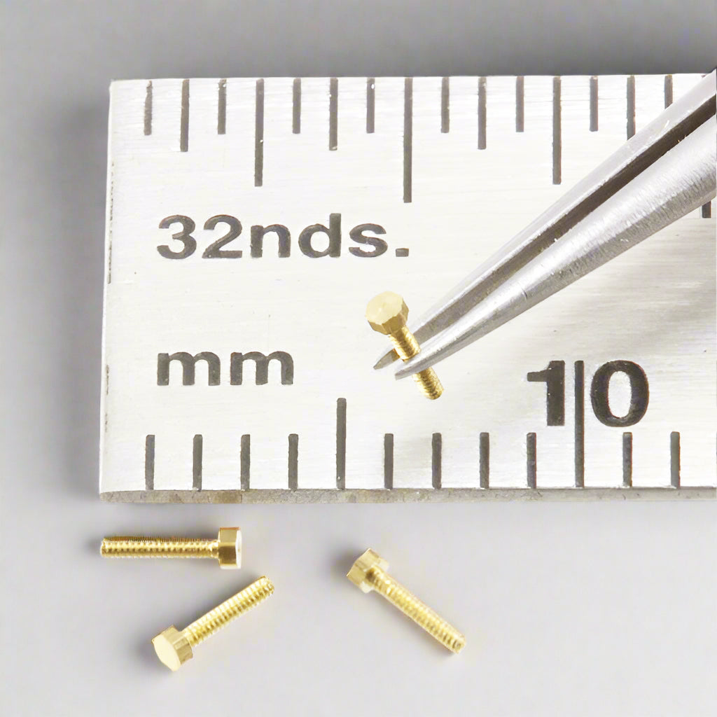 Hex Bolt 0.5mm x 3mm Brass