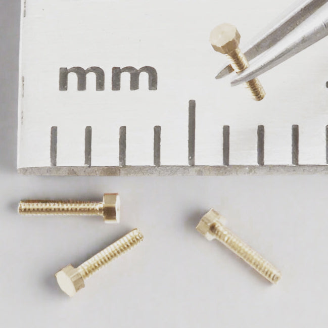 Hex Bolt 0.5mm x 3mm Brass