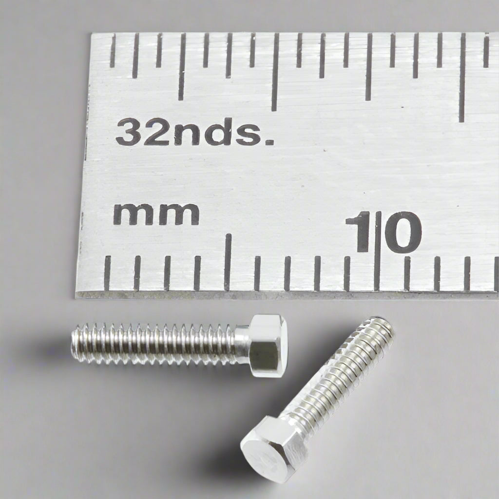 Hex Bolt 1.4mm x 8mm Nickel Plated Brass