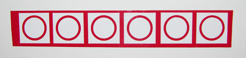 Mercedes Vinyl Hub Cap Rings Red